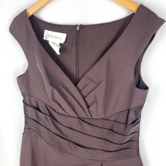 David's Bridal Bridesmaid Dress F12723 Purple 12 - Picture 3 of 8